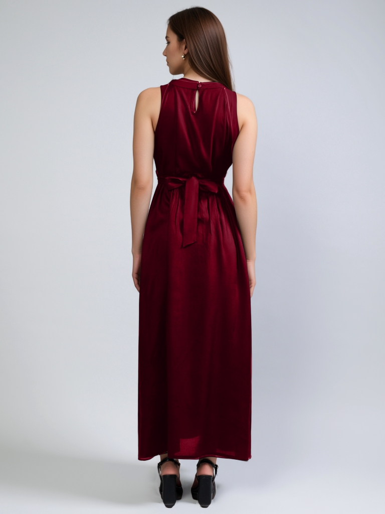 Halter Neck A-Line Maxi Dress - Image 2