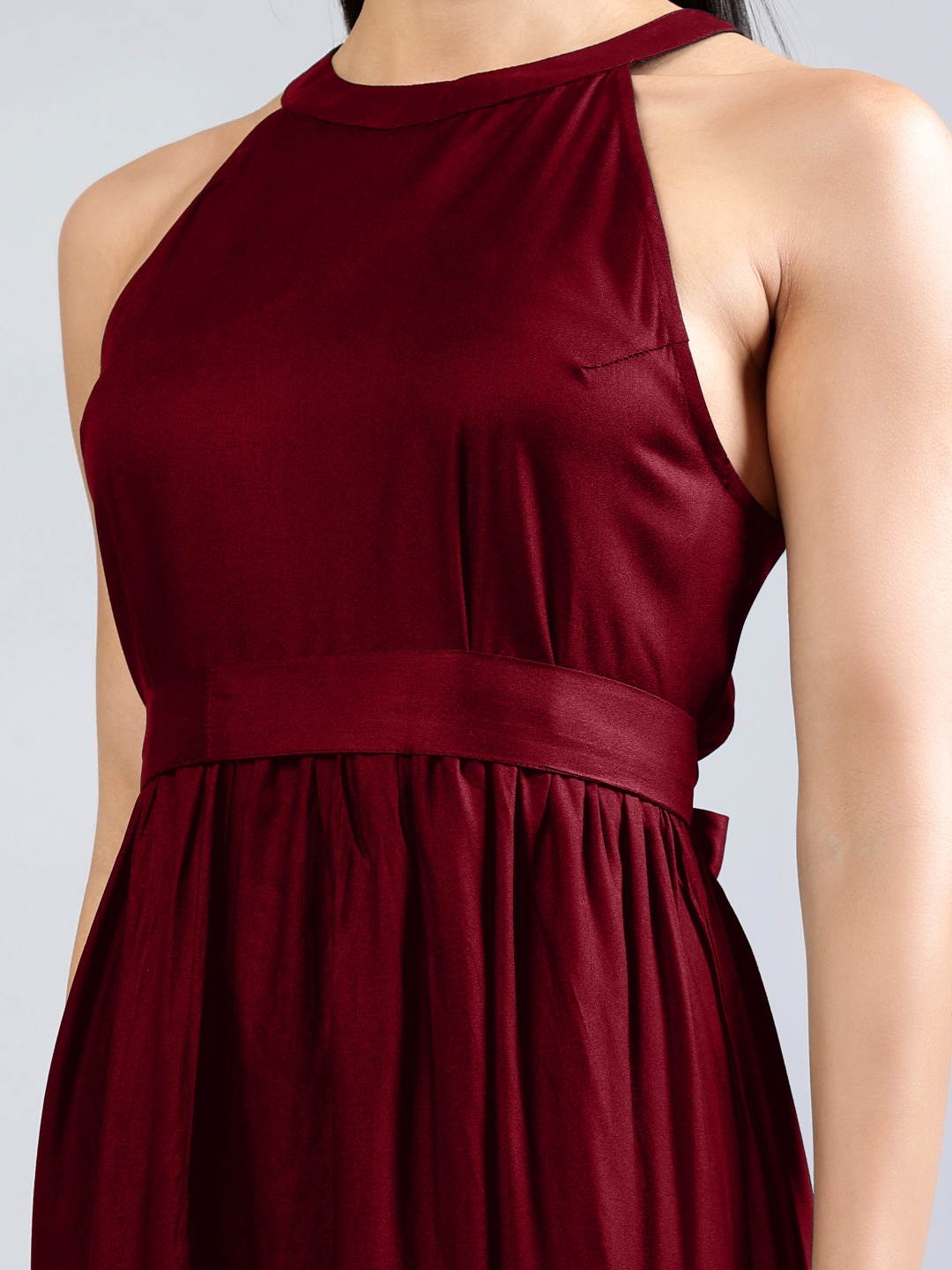 Halter Neck A-Line Maxi Dress - Image 5